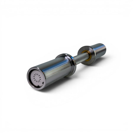 Fittle adjustable dumbbell handle on a white background.