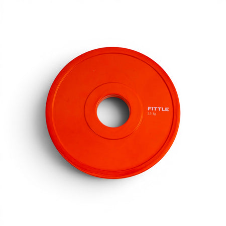 Fittle 2.5kg weight plate on a white background.